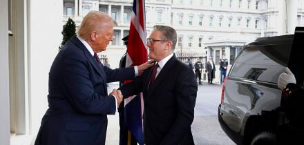 WASHINGTON DC, USA - 27 February 2025 - US President Donald Trump and UK Prime Minister Keir Starmer meet at The White House, Washington DC, USA on Th
