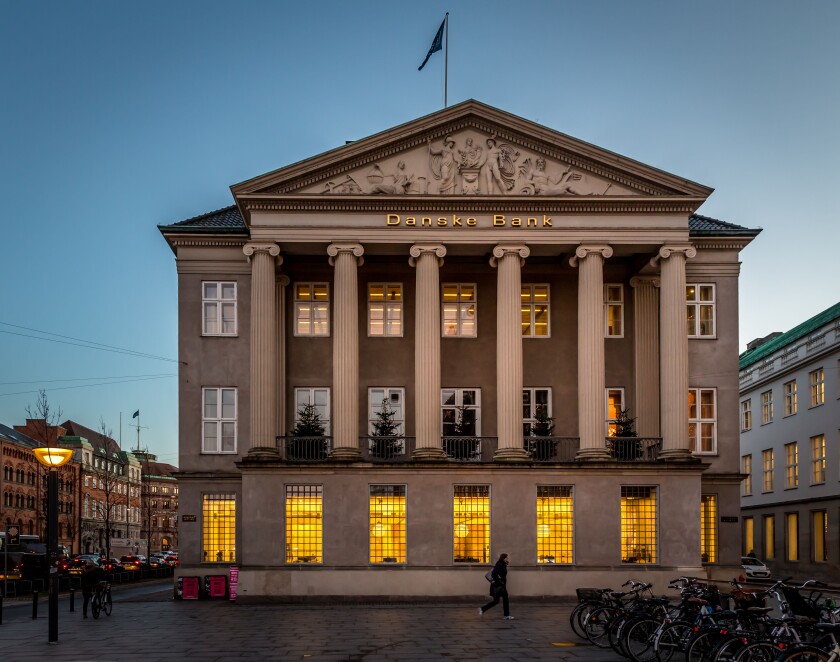 Head office for Danske Bank, Kongens Nytorv, Copenhagen, Denmark