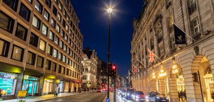 Piccadilly At Night London UK