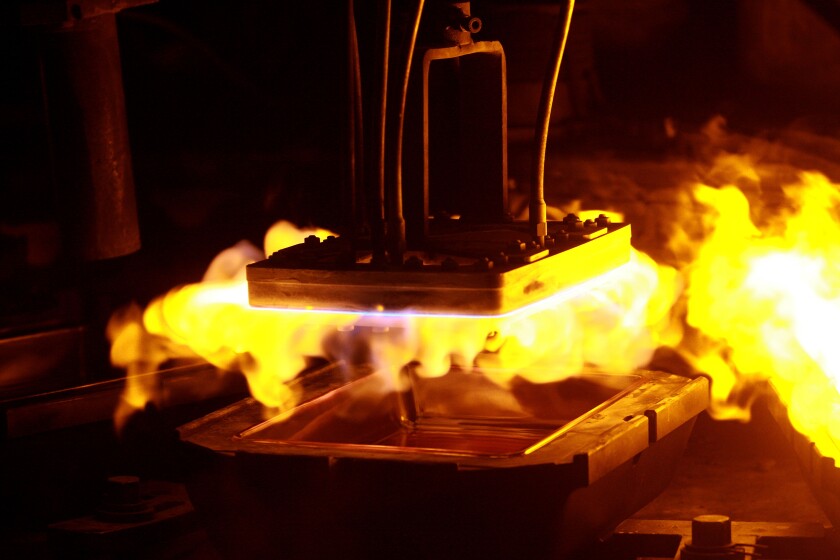 glass making factory, production assembly, Czech Republic
