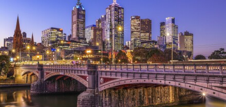 Melbourne CBD in Victoria, Australia.