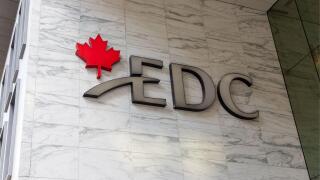 Ottawa, Canada - June 4, 2024: EDC headquarters in Ottawa downtown. Export Development Canada, Canada's export credit agency