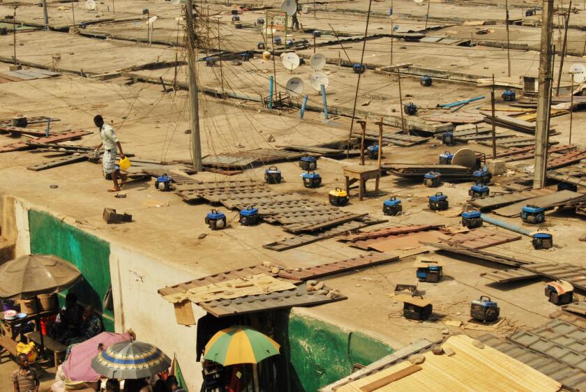 23. Lagos Metro: Generator sets of Oshodi traders on display.