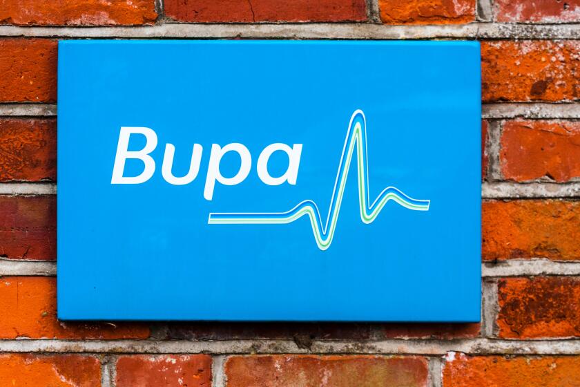 BUPA healthcare insurance sign on wall