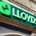 Lloyds bank logo and sign, Lowestoft, Suffolk, England, UK
