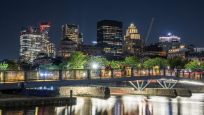 Skyline at night; Montreal, Canada