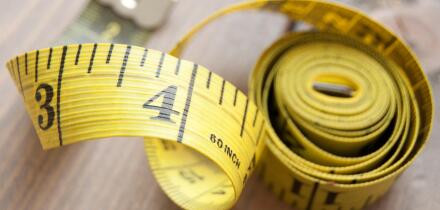 Close up of a tape measure