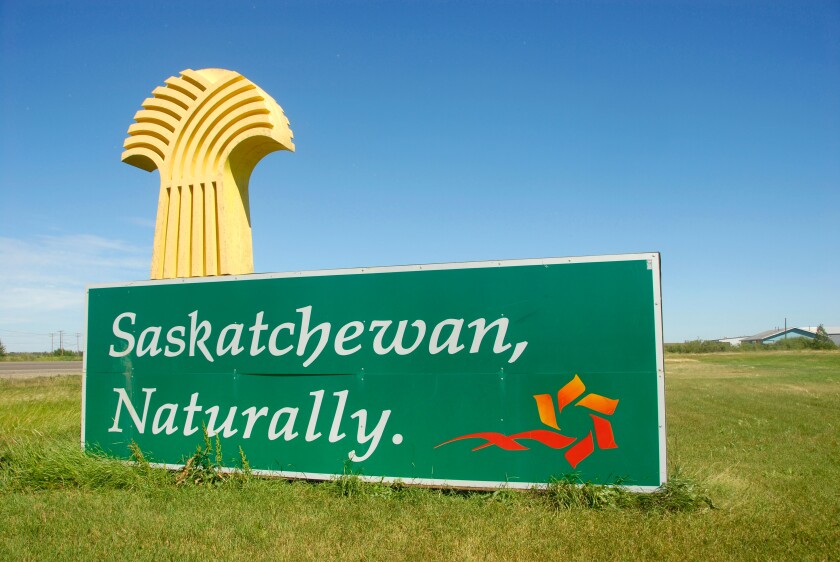Welcome to Saskatchewan Canada sign