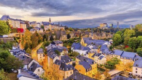 Luxembourg city, the capital of Grand Duchy of Luxembourg. The Old Town and Grund quarter.