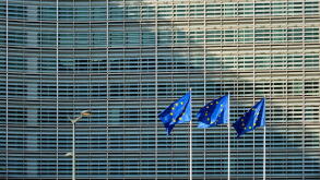 EU flags in front of European Commission