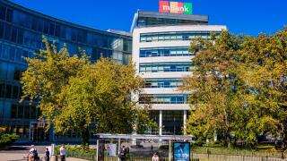 MBANK offices. mBank SA,formerly BRE Bank, set up in 1986, and originally BRE?Bank Rozwoju Eksportu,Export Development Bank, is Poland's fourth larges