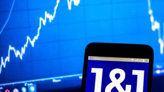 In this photo illustration a 1 & 1 Ionos logo seen displayed on a smart phone