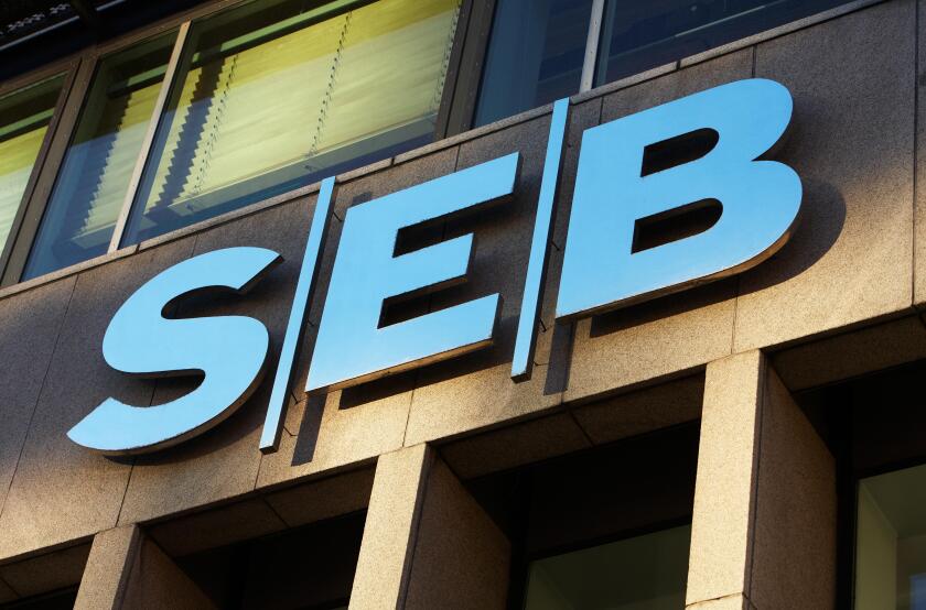 SEB bank office at Sveavagen / Hamngatan at Sergel's Square in Stockholm, Sweden