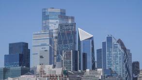 27 April 2026 The City of London  skyline square mile business district  on a clear day , London, UK
