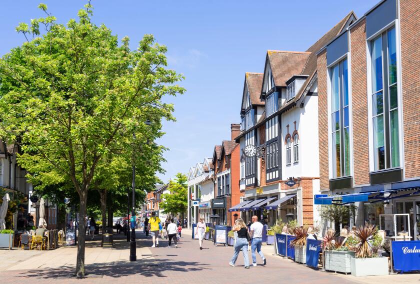 Solihull town centre Carluccios italian restaurant and Cote restaurant Solihull High street Solihull West Midlands England UK GB Europe
