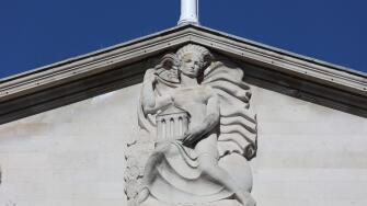 Statue on the Bank of England, London