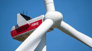 RWE wind turbine near Bergheim-Paffendorf, NRW, Germany,