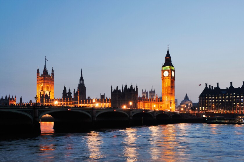 Big Ben and the Houses of Parliament at dusk