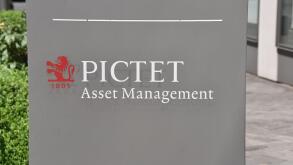Luxemburg, Luxembourg. 13th June, 2021. Logo, lettering of the Swiss Pictet Asset Management, fund manager, private bank, asset manager Credit: Horst Galuschka/dpa/Alamy Live News