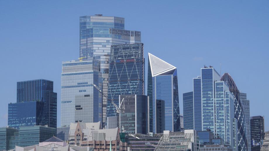 27 April 2026 The City of London  skyline square mile business district  on a clear day , London, UK