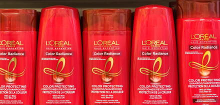Toronto, Canada - Dec. 26, 2023: Bottles of L'Oreal on a store shelf