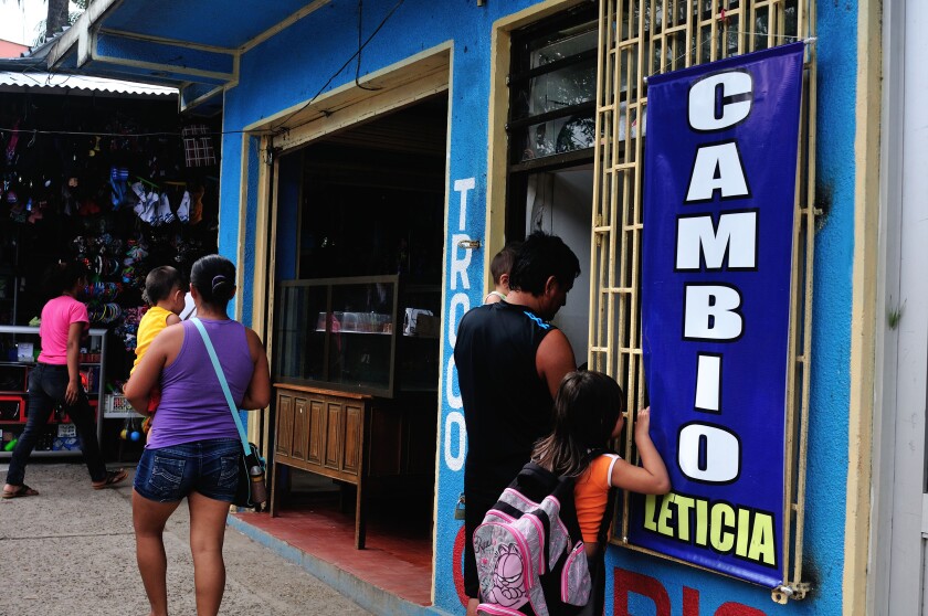 Exchange office in LETICIA. Department of Amazonas .COLOMBIA