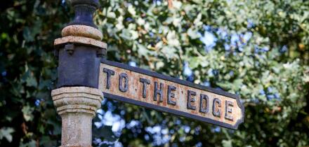 Alderley Edge, Cheshire, Sign to The Edge
