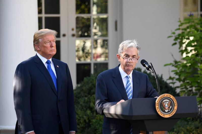 (171102) -- WASHINGTON, Nov. 2, 2017 -- U.S. Federal Reserve Governor Jerome Powell (R) addresses a nomination ceremony with President Donald Trump at the rose garden of the White House in Washington D.C., the United States, on Nov. 2, 2017. U.S. Presiden