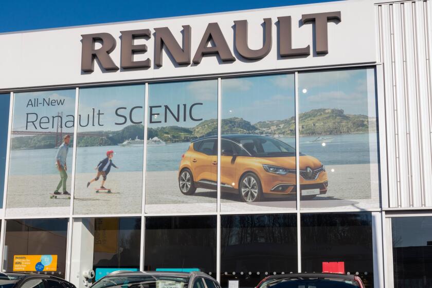Renault car showroom, UK.