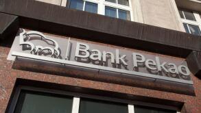 Bank Pekao sign, in Gdansk
