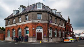 Building of AIB (Allied Irish Bank) branch in Dalkey, Dublin, Ireland
