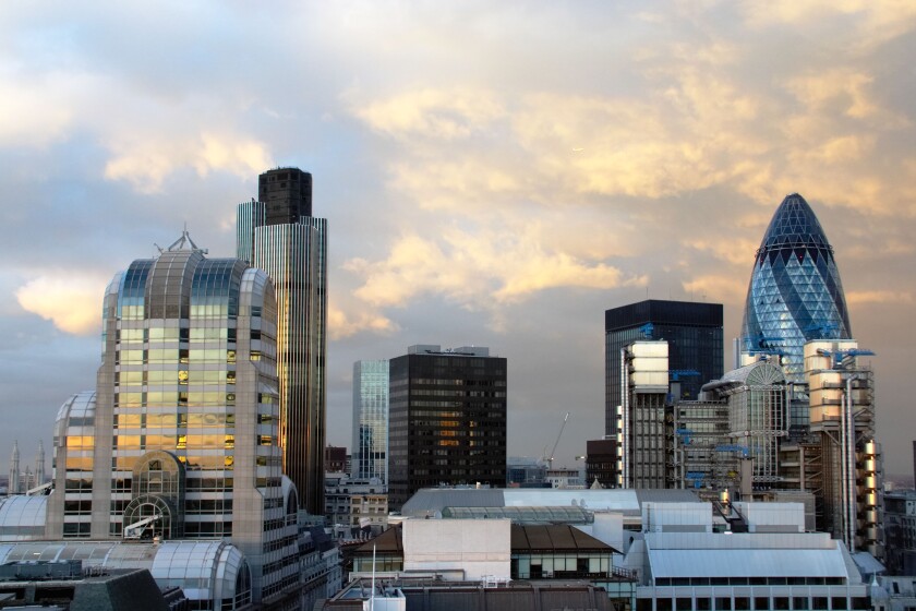 day Profile of City of London borough in London England Britain United Kingdom UK. Image shot 2014. Exact date unknown.