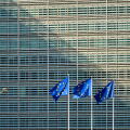 EU flags in front of European Commission