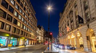 Piccadilly At Night London UK