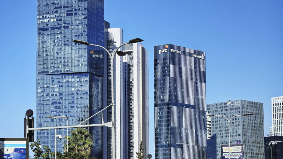 Modern skyscrapers in Tel Aviv, Israel.