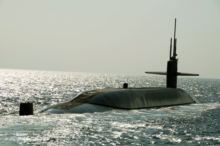 The ballistic missile submarine USS Maryland.