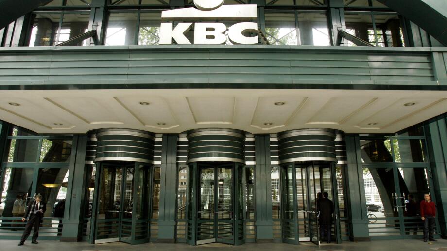 View at the Belgian bank and insurer KBC Group headquarters in Brussels, Friday, Oct. 24, 2008. Belgian bank and insurer KBC Groep NV sought to reassure investors Friday after market rumors that it was to seek government help led to its share price plungi