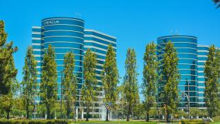 Redwood City, CA - Aug. 7, 2016: The Oracle Corporation, a high technology computer software and hardware company.