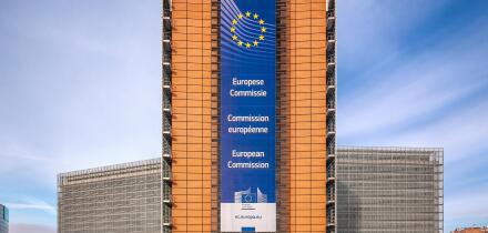 Brussels Berlaymont Building. Headquarters of the European Commission, EC, the executive of the European Union, EU. Brussel Bruxelles Belgium Europe