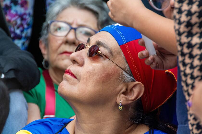 Day of prayer for the opposition candidate Edmundo Gonzalez and Maria Corina Machado in Bolivar Square in Chacao, for reconciliation and peace in Vene