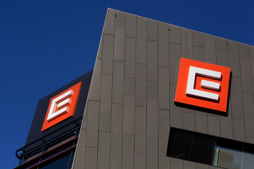 CEZ sign logo Czech energy distributor