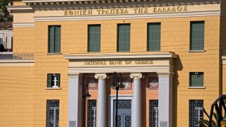 National Bank of Greece Vathy Samos Greece. Image shot 2008. Exact date unknown.