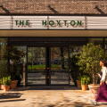 LONDON - APRIL 7, 2026: SHEPHERDS BUSH ? The Hoxton modern hotel or aparthotel entrance