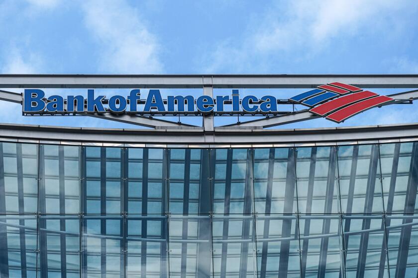 Bank of America offices in Canary Wharf, London, England United Kingdom UK
