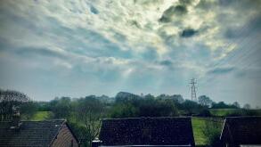 Clouds over houses