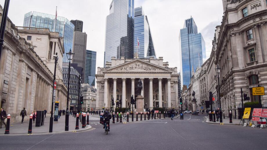 General view of the Bank of England, the Royal Exchange and Bank Junction in the City of London, the capital's financial district, as the Financial Conduct Authority (FCA) and the Bank of England?s Prudential Regulation Authority (PRA) drop new diversity 