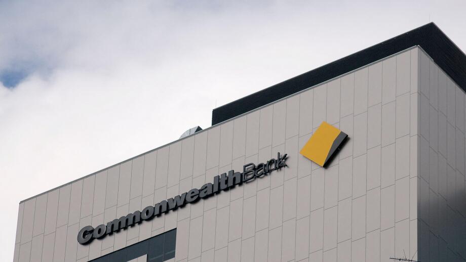 Brisbane, Queensland, Australia - 26th Jan. 2020 : Commonwealth Bank (CBA or Common bank) sign hanging on the top of the head office in Brisbane. Comm