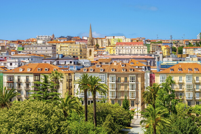 Skyline of Santander Spain