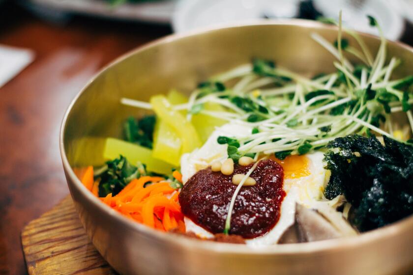 Korean traditional food bibimbap