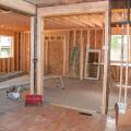 New construction addition being added to old home